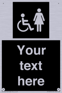 Custom information: black panel disabled and female